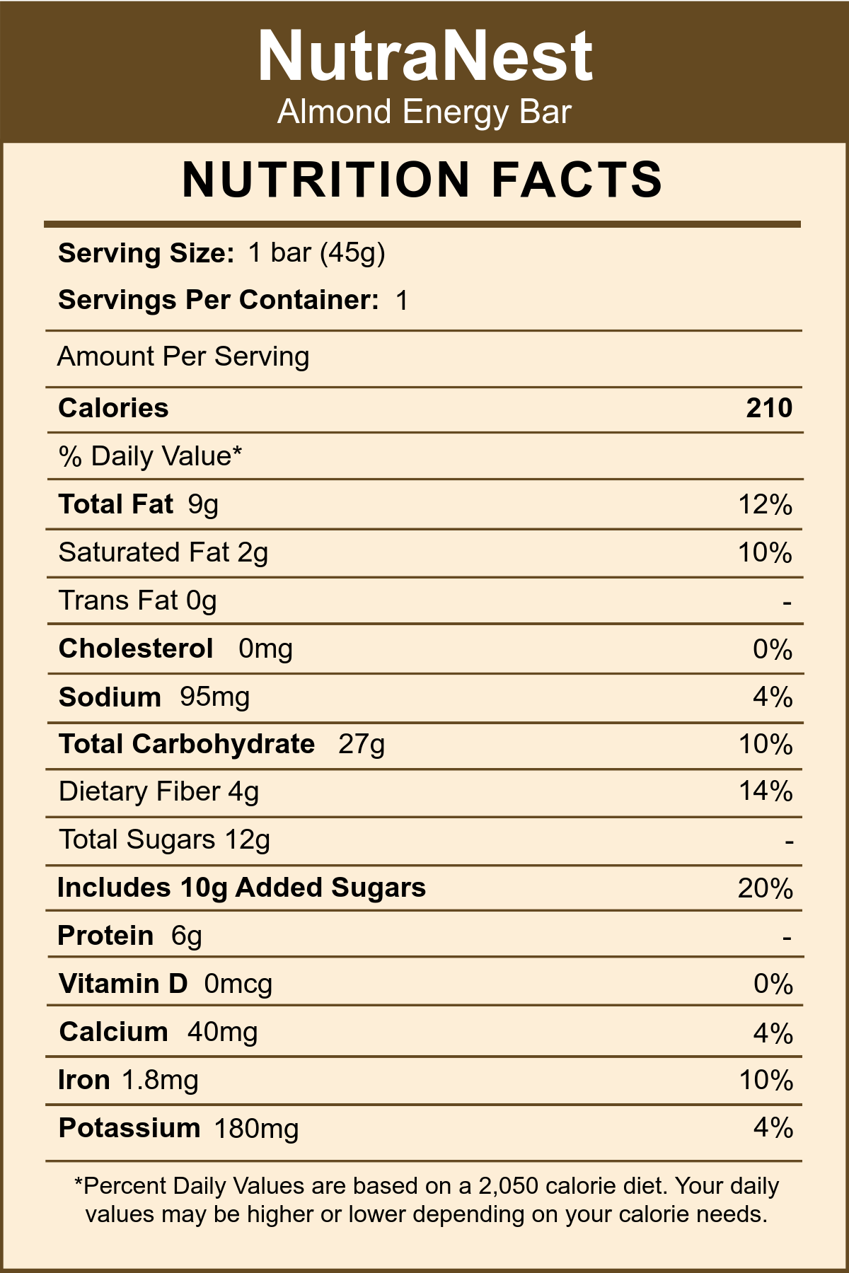 Free Aesthetic FDA Nutritional Label Template to Edit Online