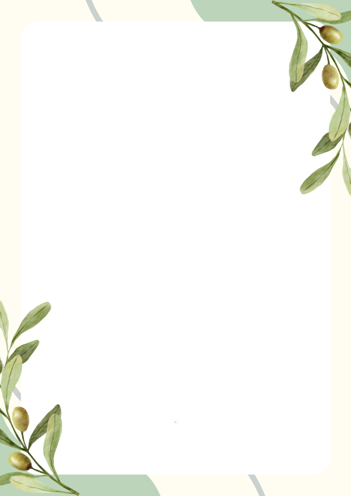 Modern Nature Page Border Template to Download