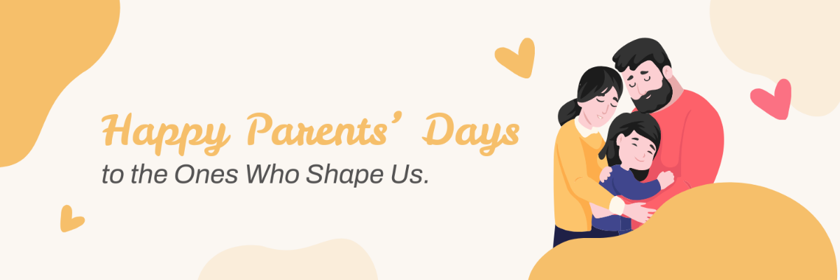 Free Parents' Day X Header Template to Edit Online