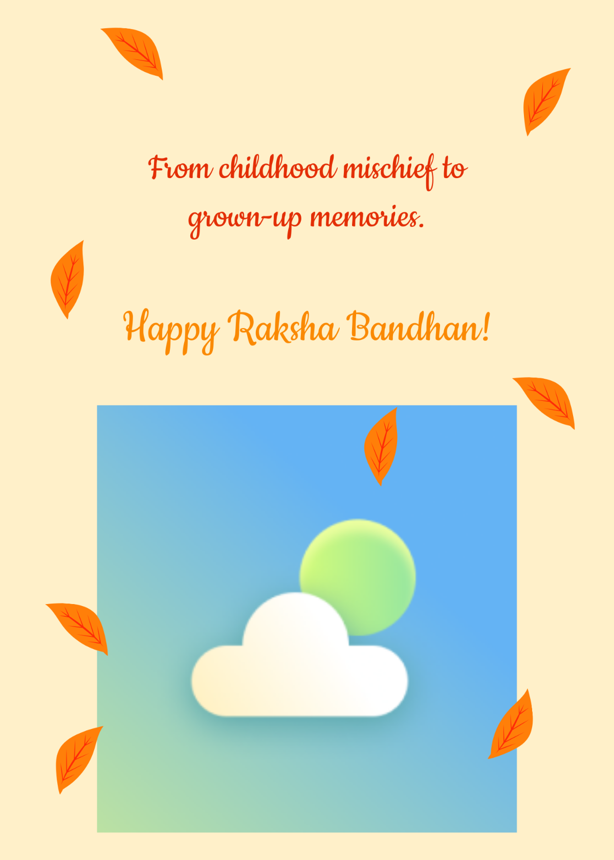 Free Cute Raksha Bandhan Wishes Template