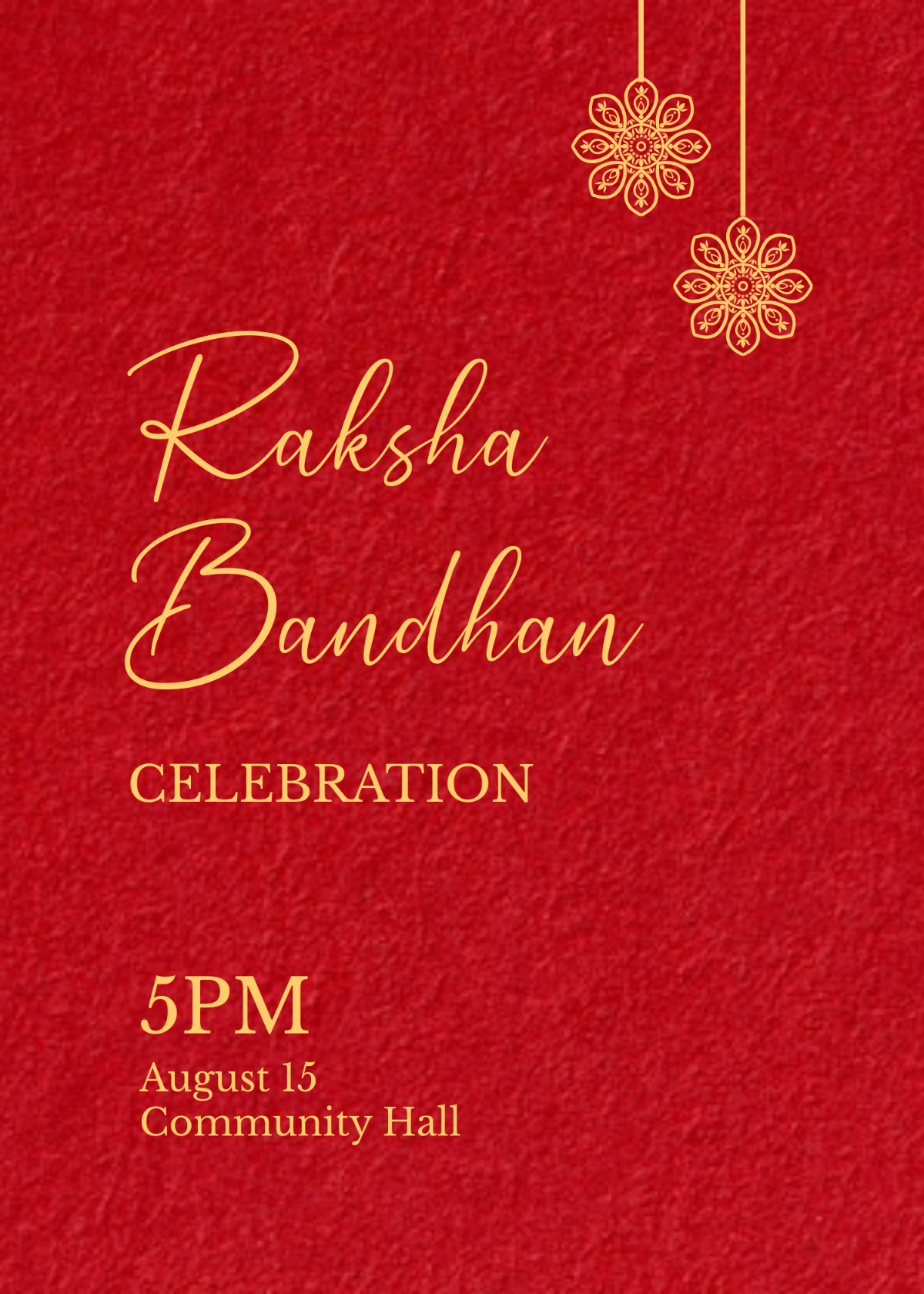 Free Blank Raksha Bandhan Invitation Template