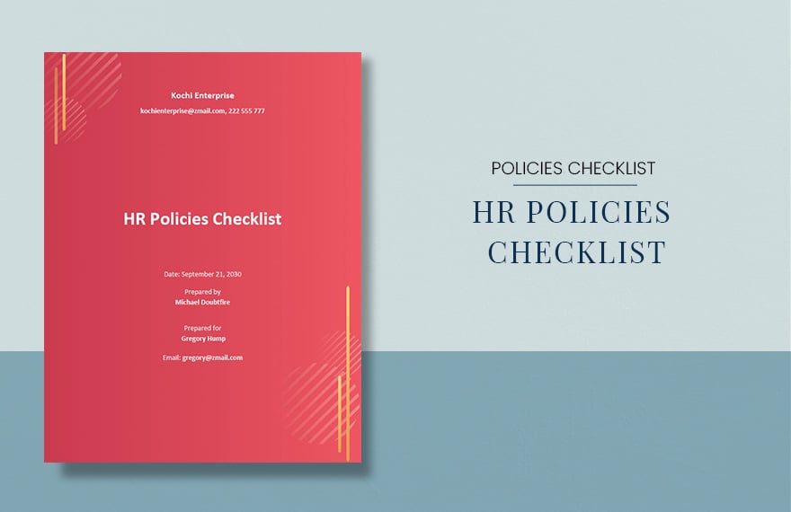 HR Policies Checklist Template