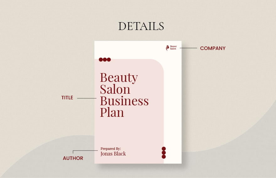 business plan template beauty salon