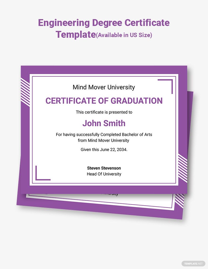 Bachelor of Arts Certificate Template