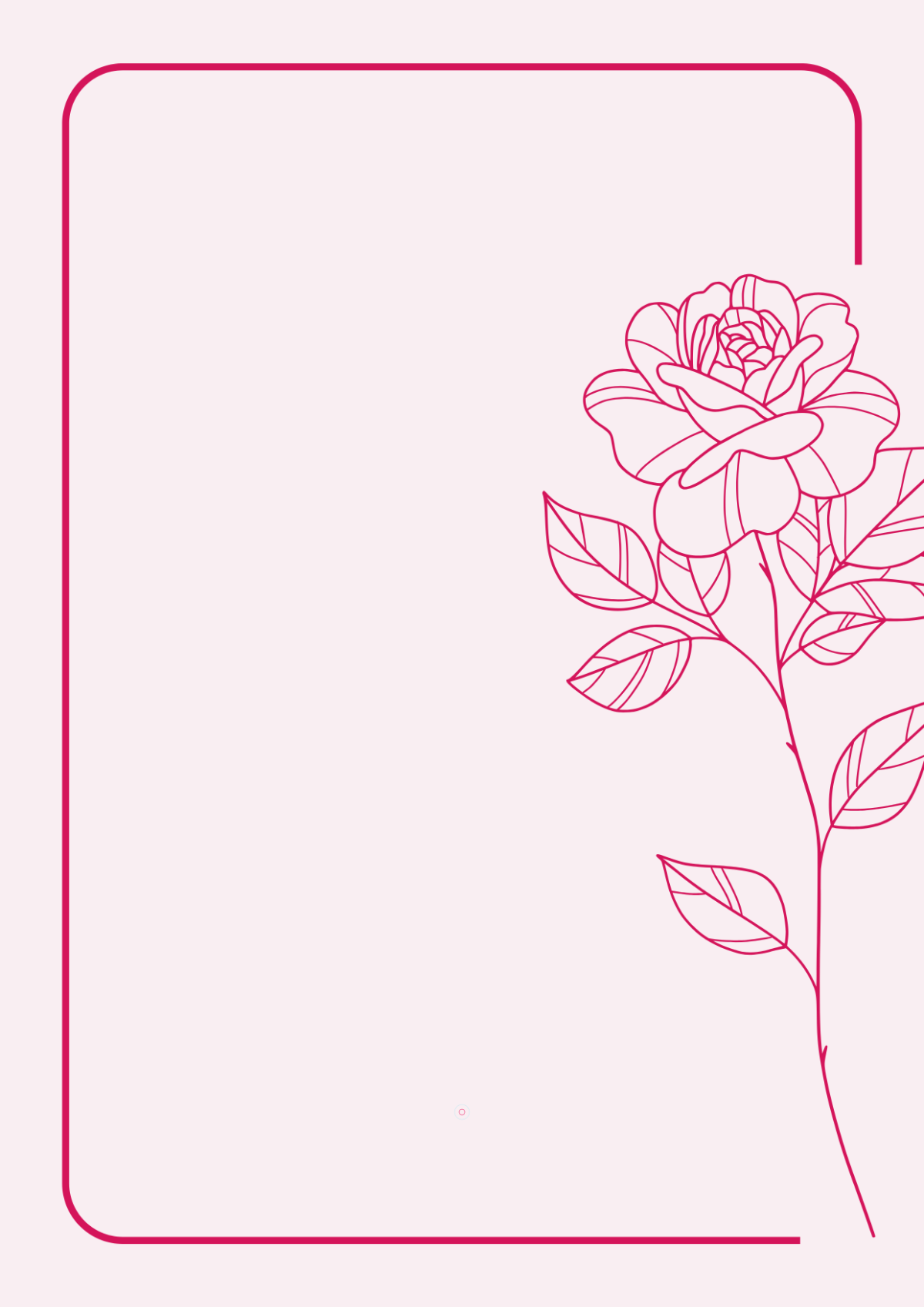 Free Simple Rose Page Border Template