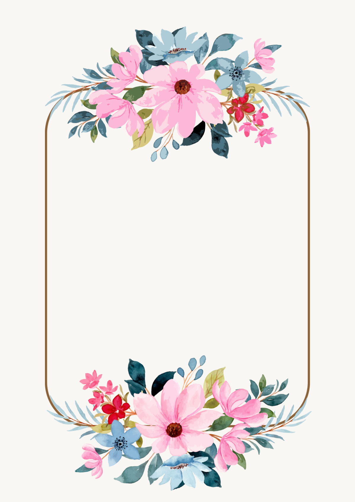 Wedding Flower Page Border