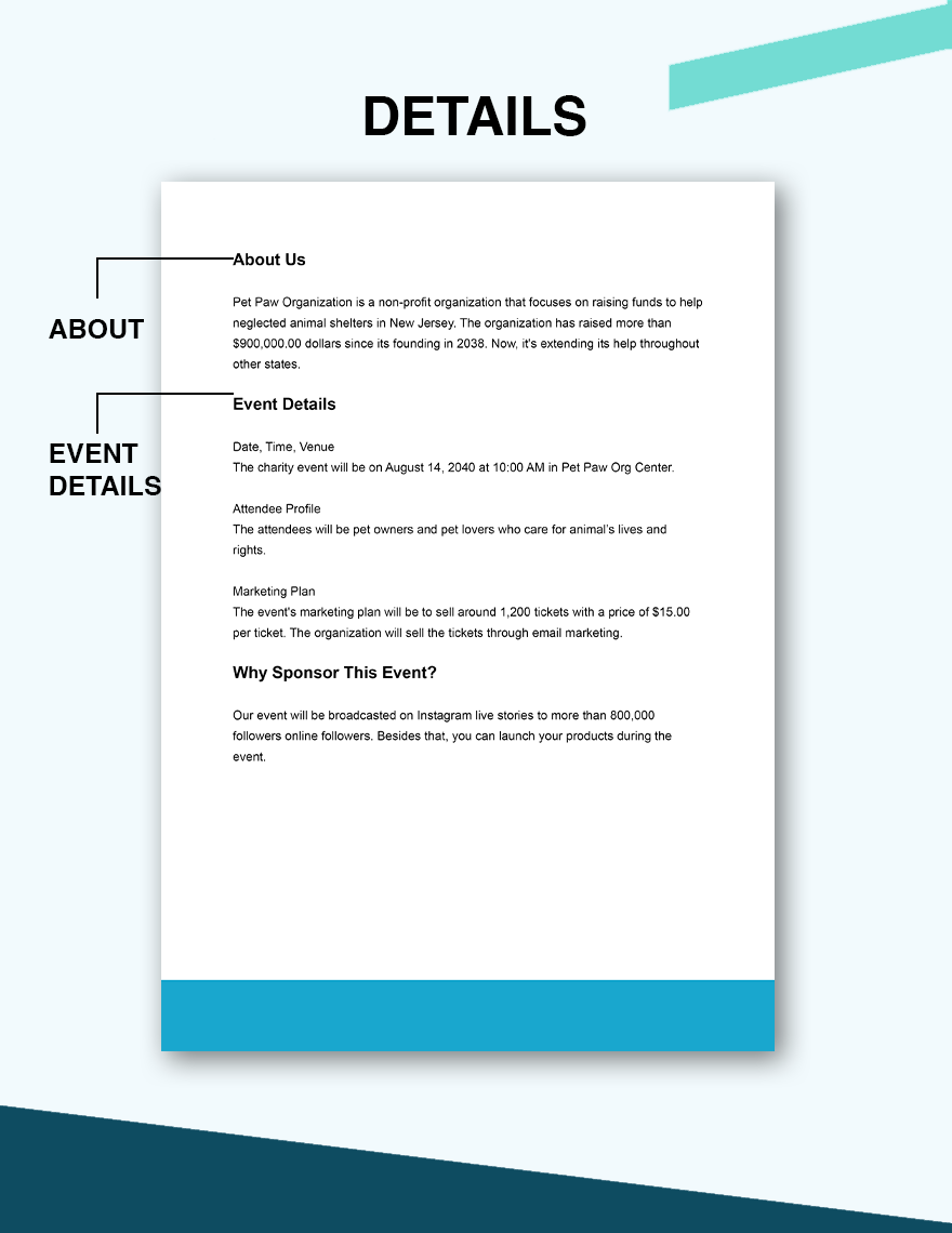 Charity Event Proposal Template
