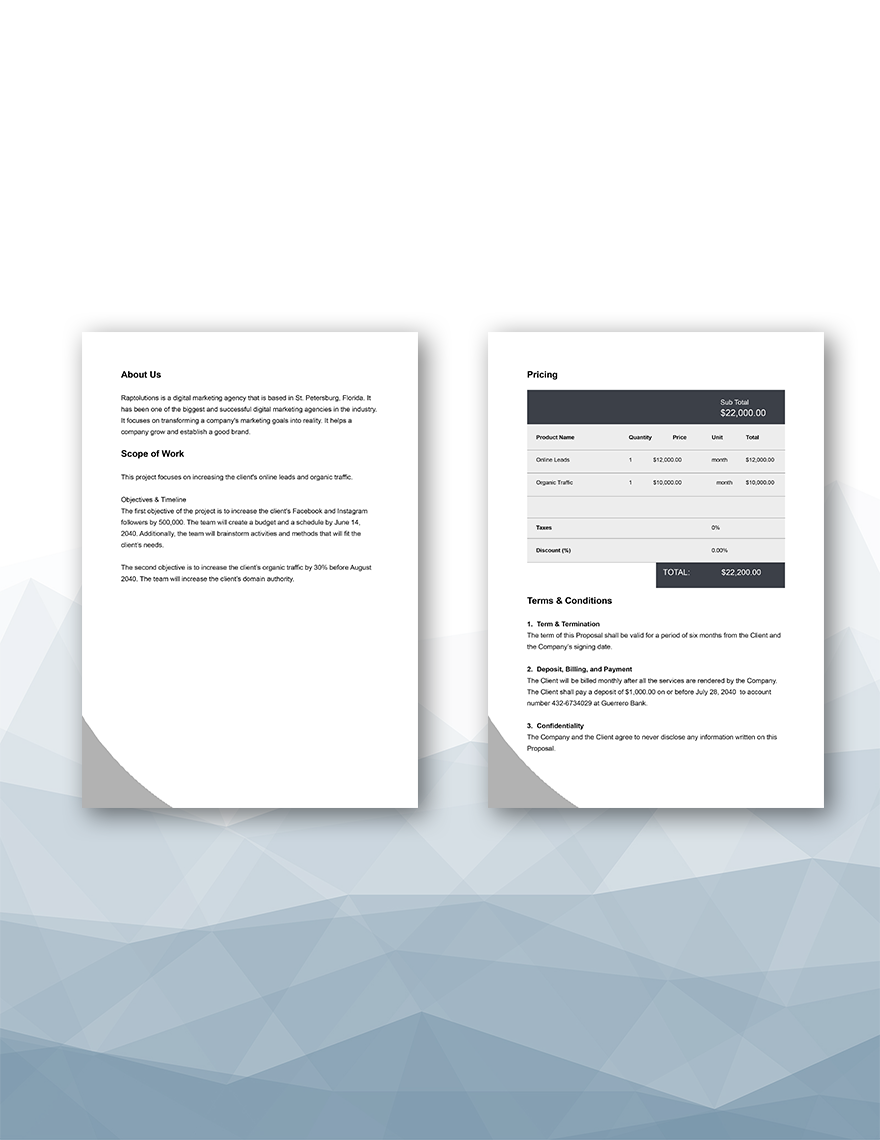 Sample Technical Proposal Template