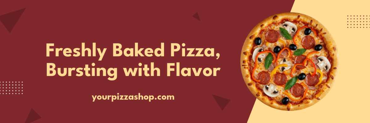 Free Pizza X Header Template to Edit Online