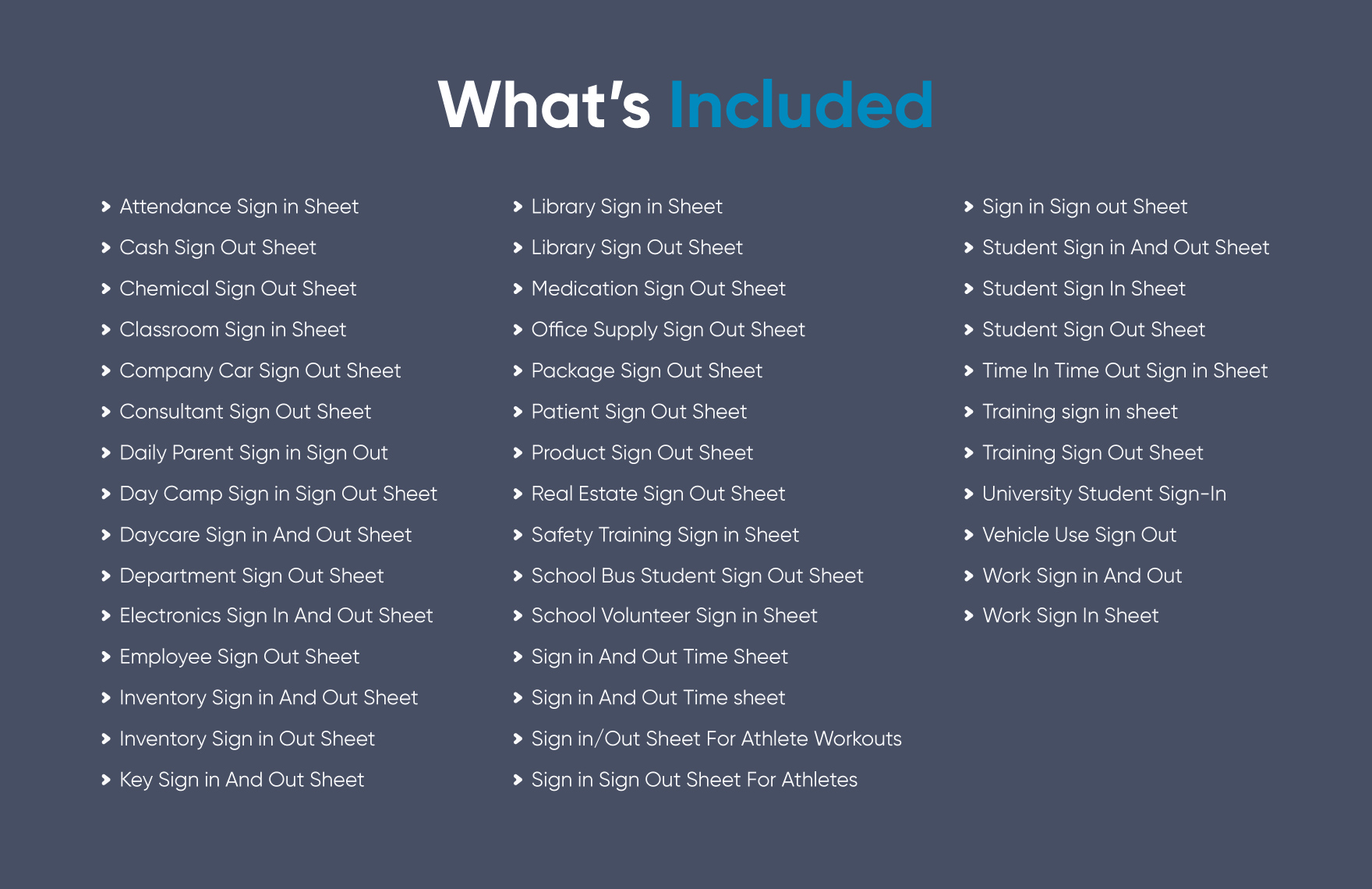 40+ All in One Sign-In/Out Template Bundle