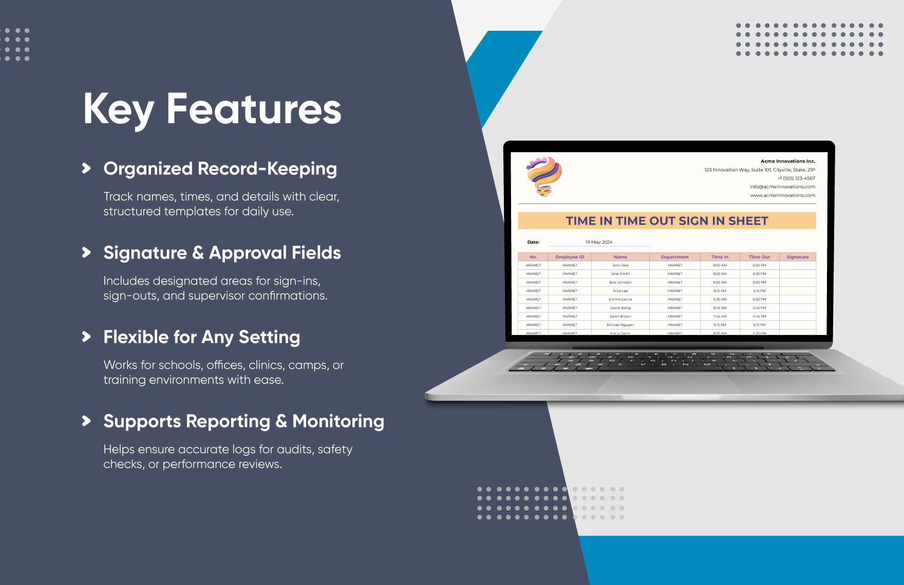40+ All in One Sign-In/Out Template Bundle