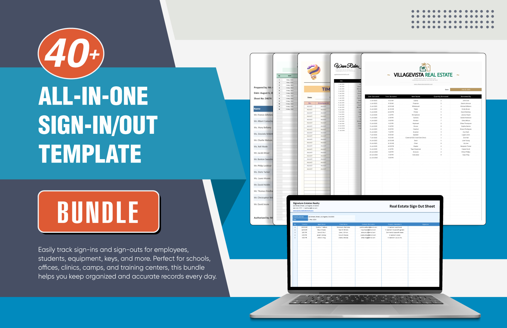 40+ All in One Sign-In/Out Template Bundle in Excel, Google Sheets to Download