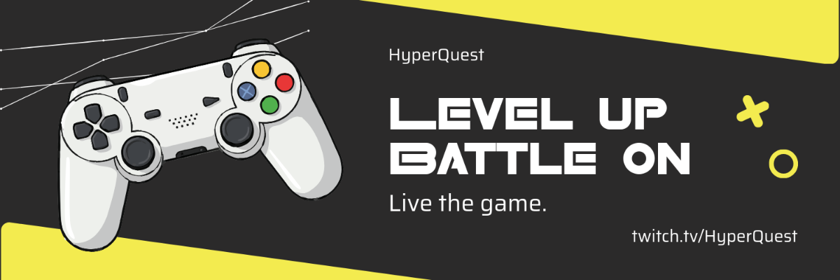 Free Customizable Gaming X Header Template to Edit Online