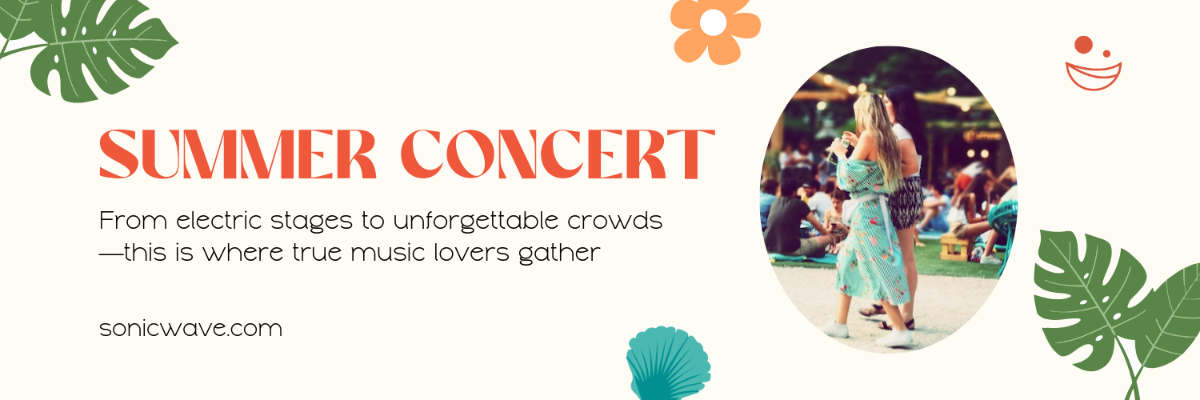 Free Concert X Header Template to Edit Online