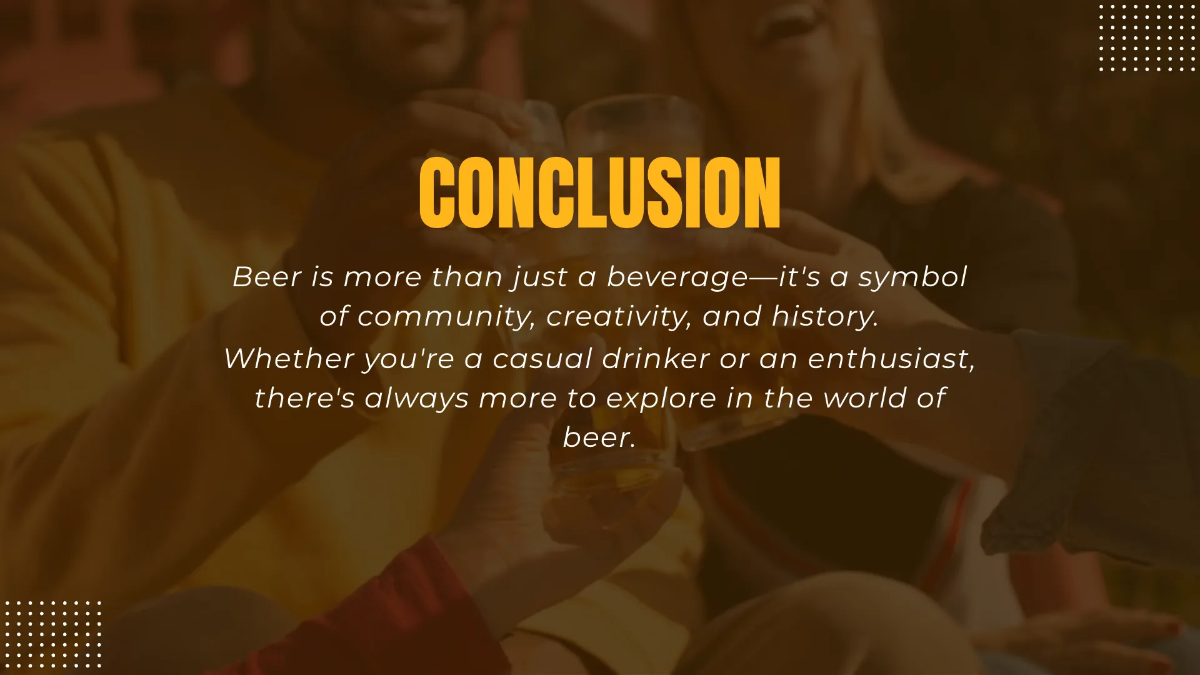 Free Beer Presentation Template to Edit Online