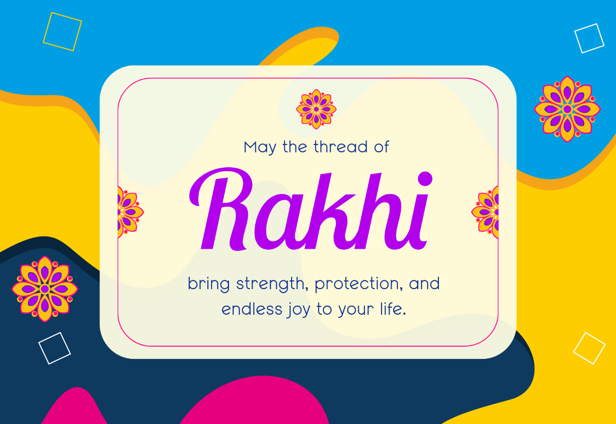 Free Abstract Raksha Bandhan Card Template