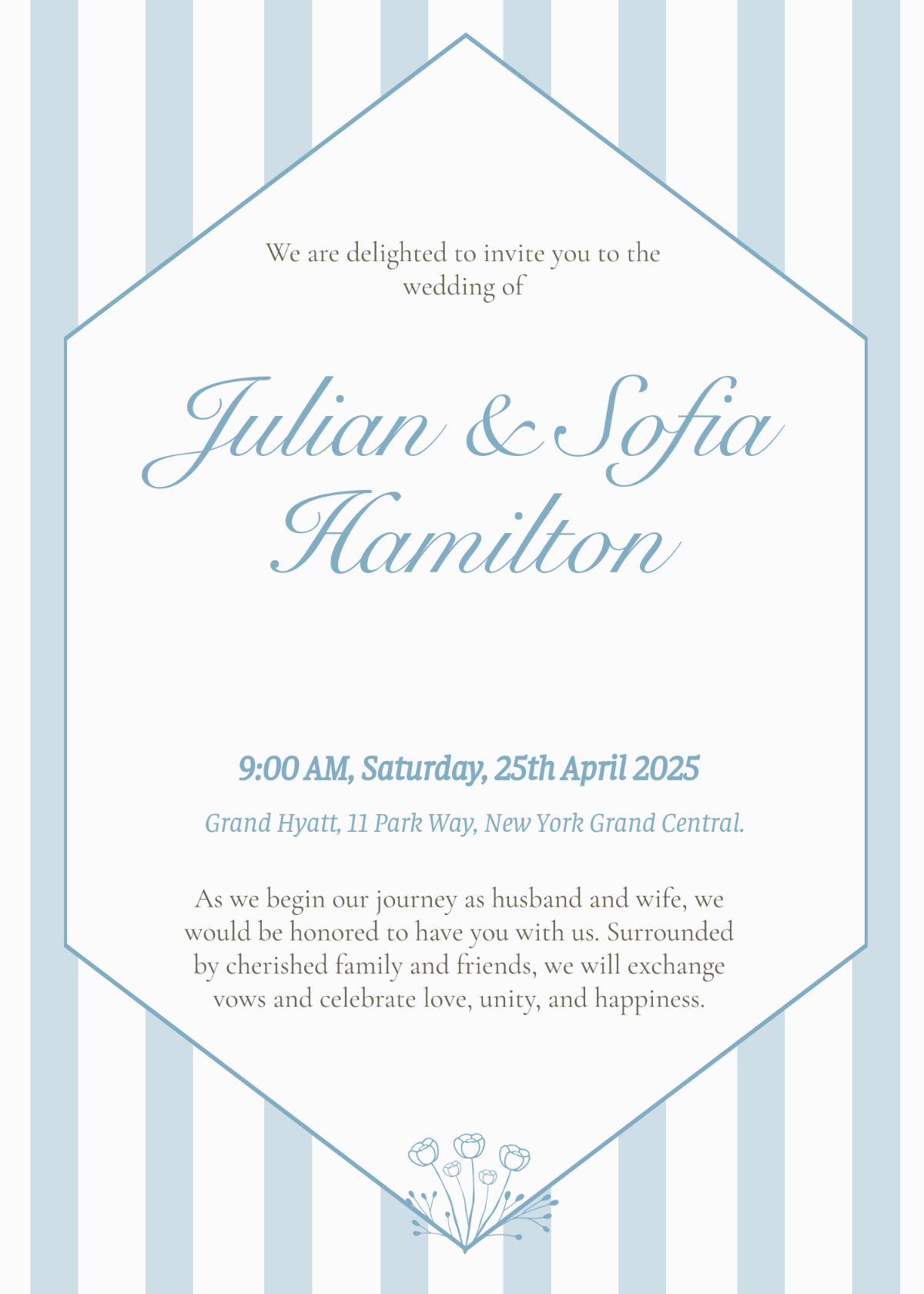 Free Floral Spring Wedding Invitation Template to Edit Online