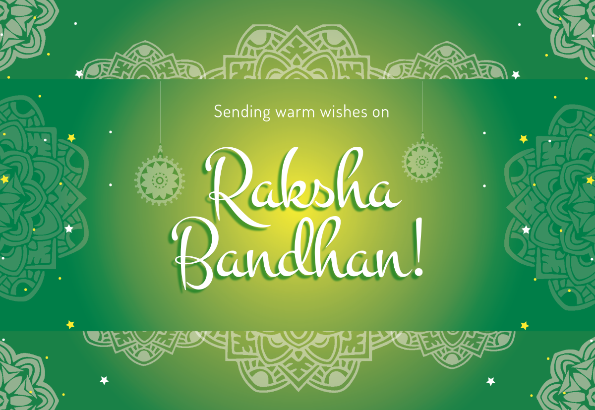 Free Mandala Raksha Bandhan Card Template