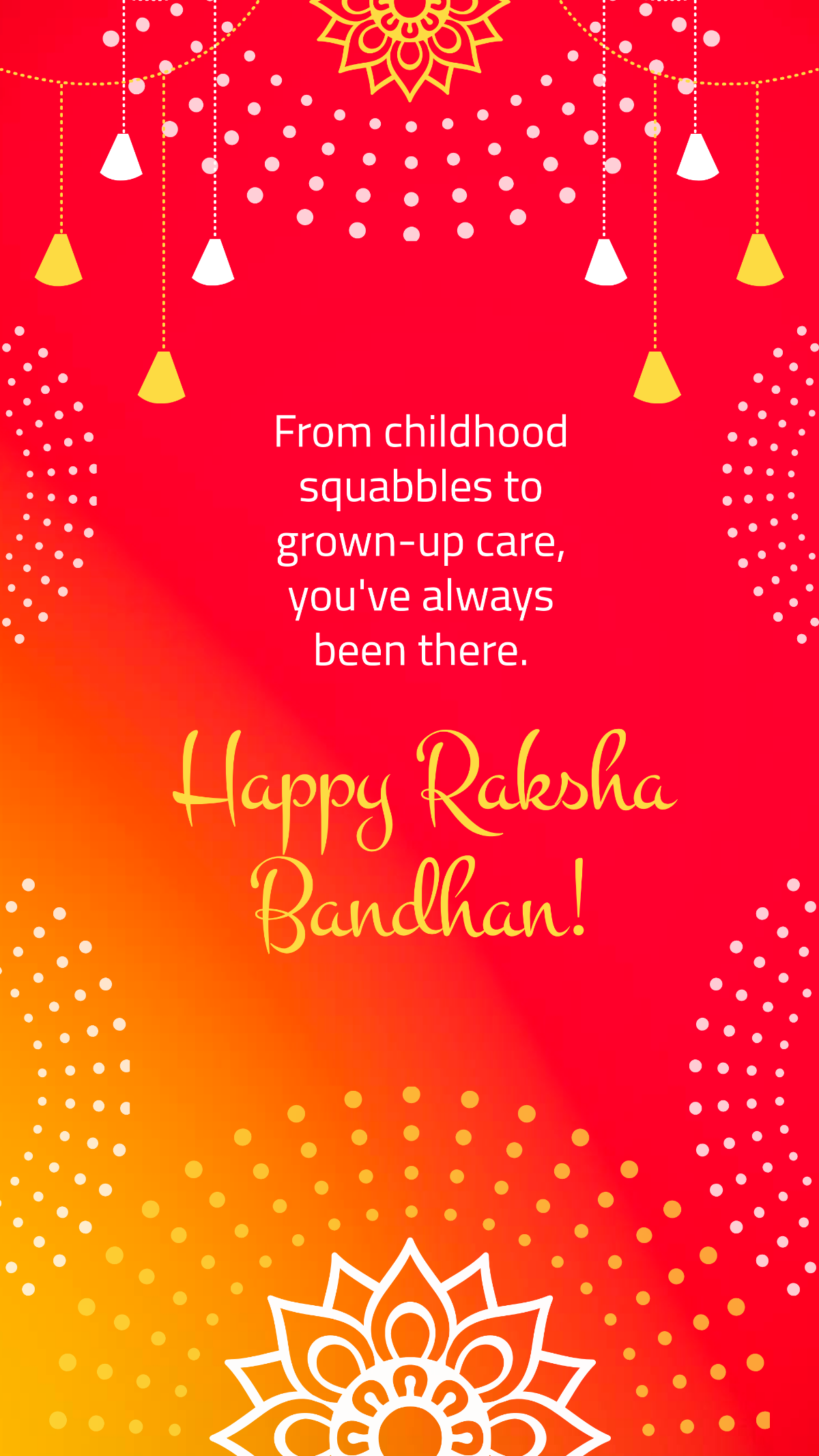 Free Modern Raksha Bandhan Greeting Quote Template