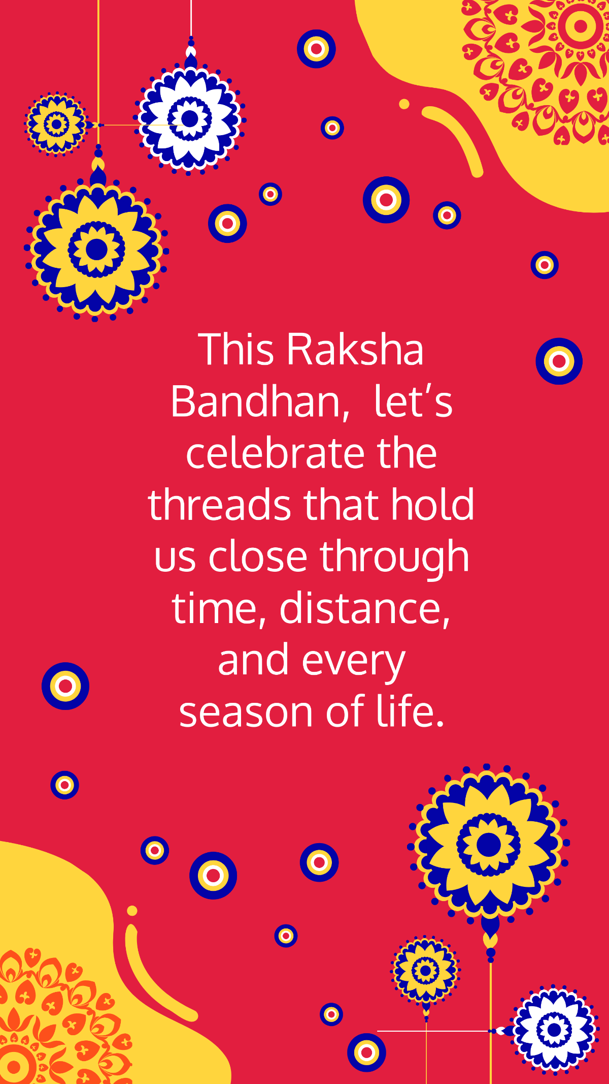 Free Simple Raksha Bandhan Quote Banner Template