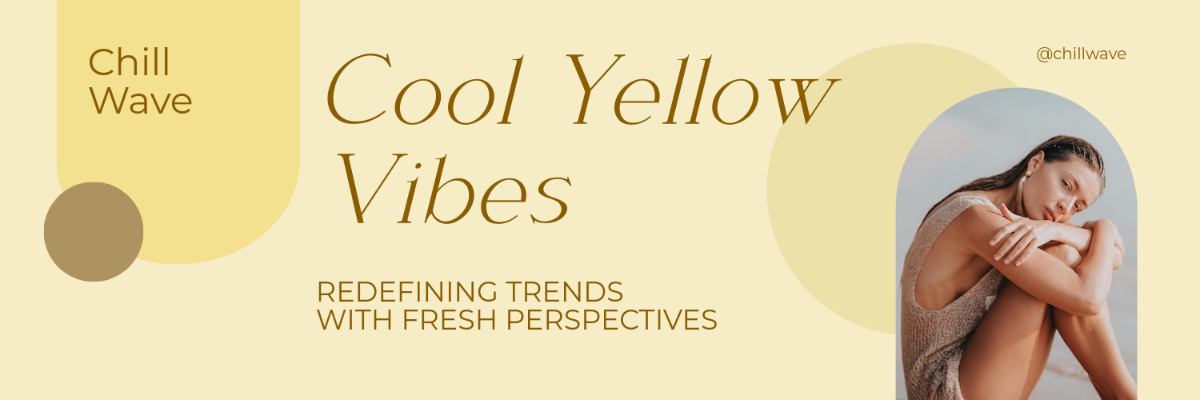 Free Cool Yellow X Header Template to Edit Online