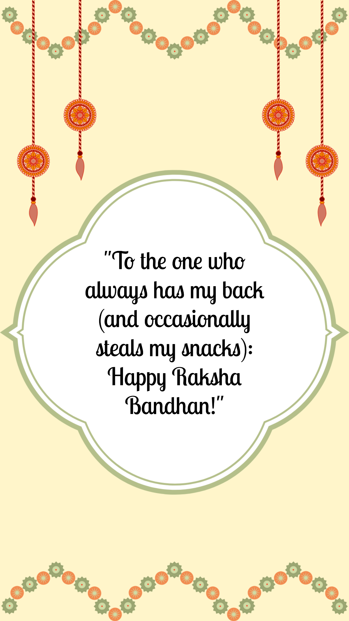 Free Cute Raksha Bandhan Quote Template