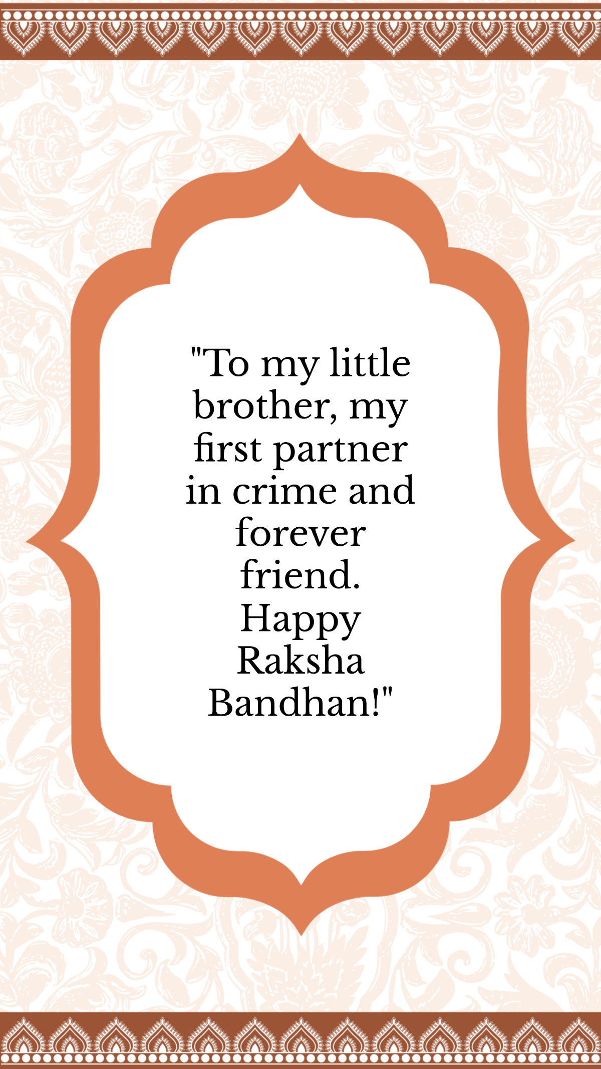 Free Raksha Bandhan Quotes for Little Brother Template