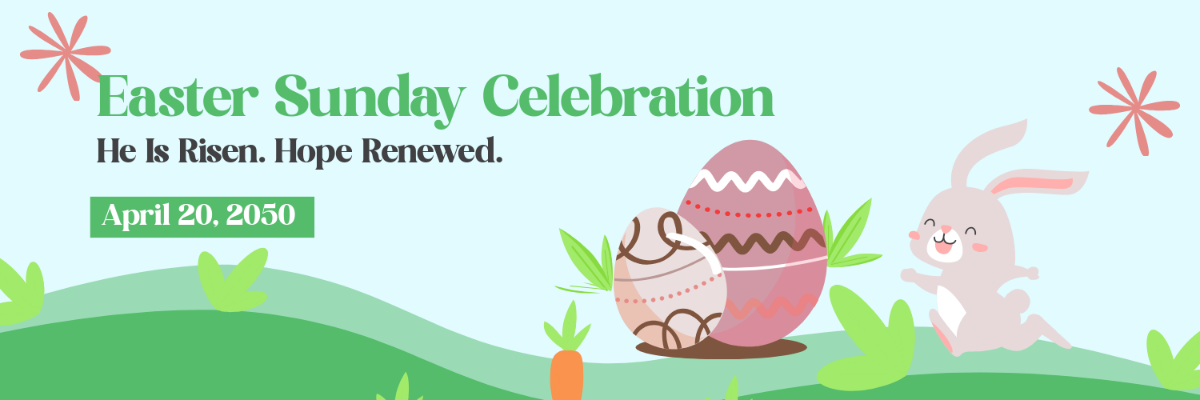 Free Easter Sunday X Header Template to Edit Online