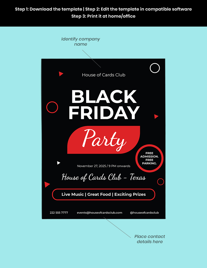 Black Friday Club Flyer Template Download