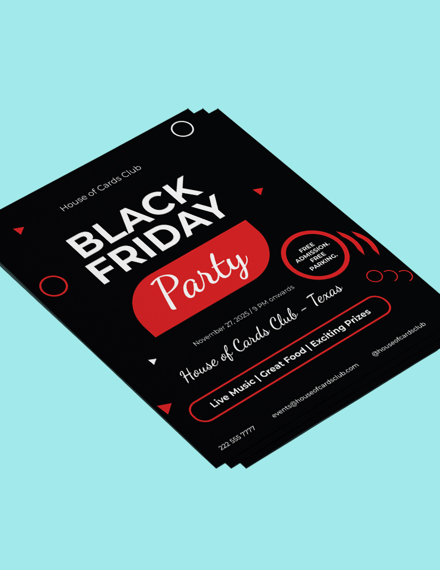 Black Friday Club Flyer Template Format