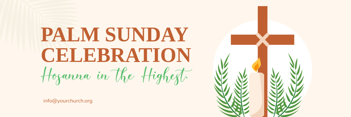 Free Palm Sunday X Header Template to Edit Online
