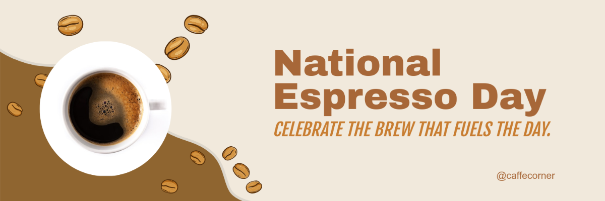 Free National Espresso Day X Header Template to Edit Online