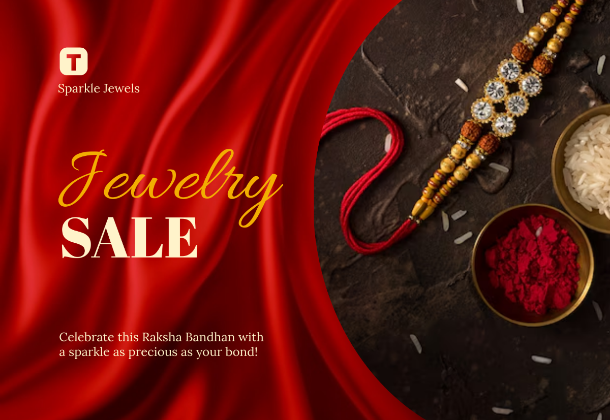 Free Jewelry Raksha Bandhan Card Template