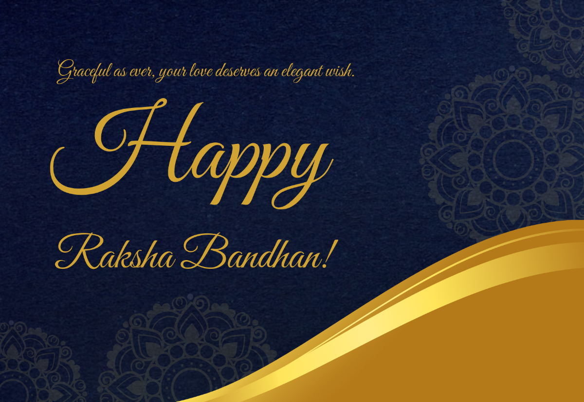 Free Elegant Raksha Bandhan Card Template