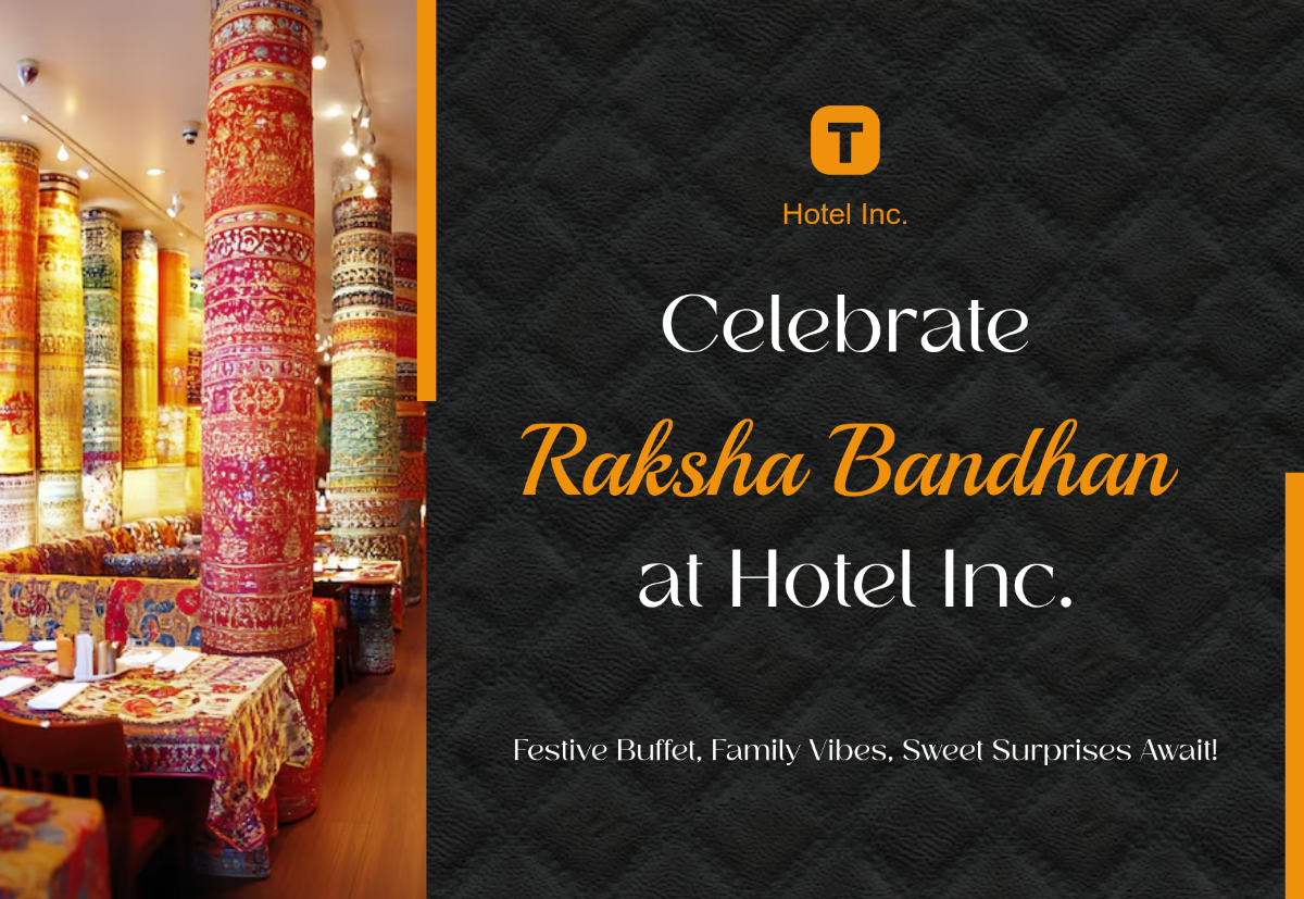 Free Hotel Raksha Bandhan Card Template