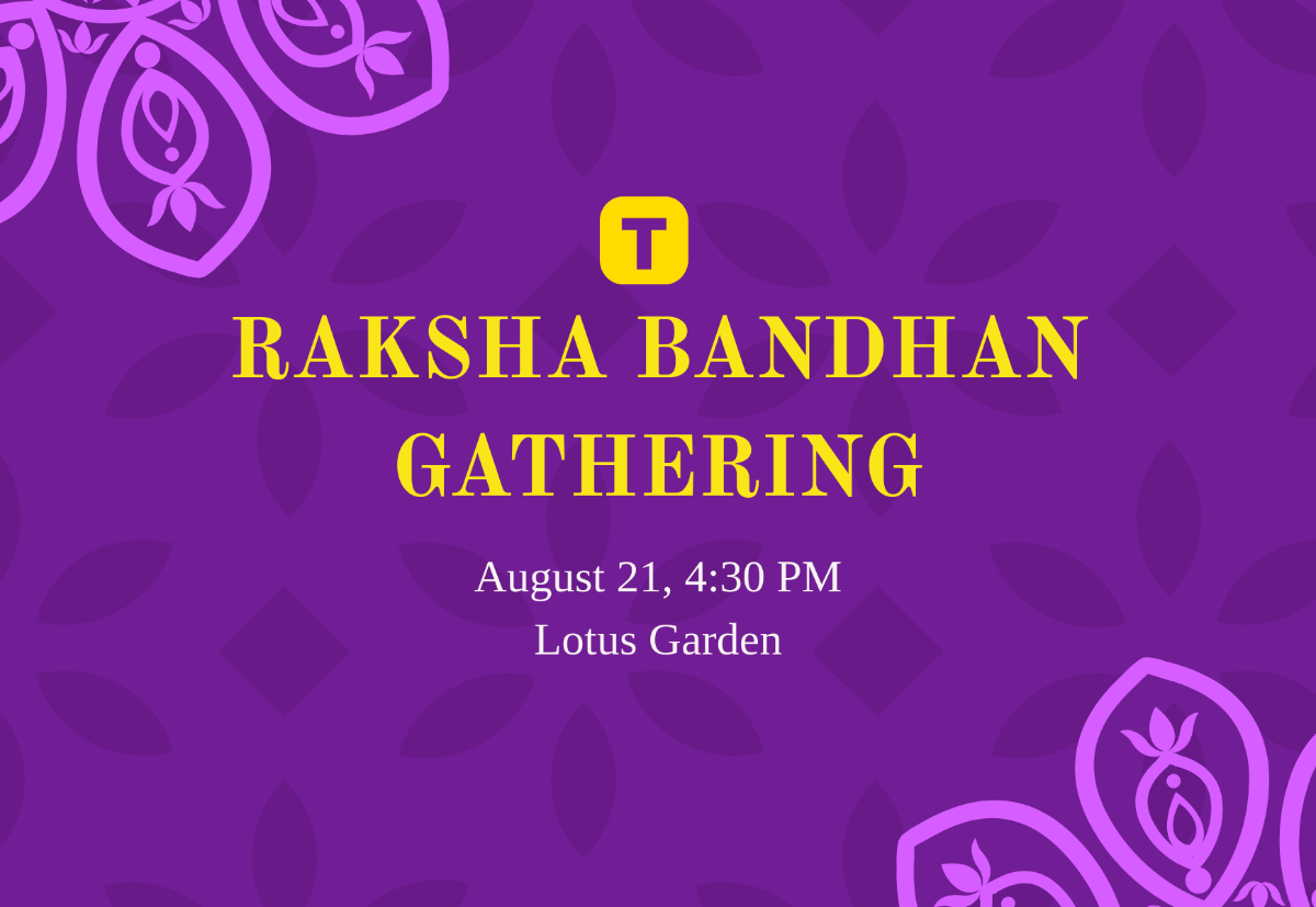 Free Simple Raksha Bandhan Event Card Template to Edit Online