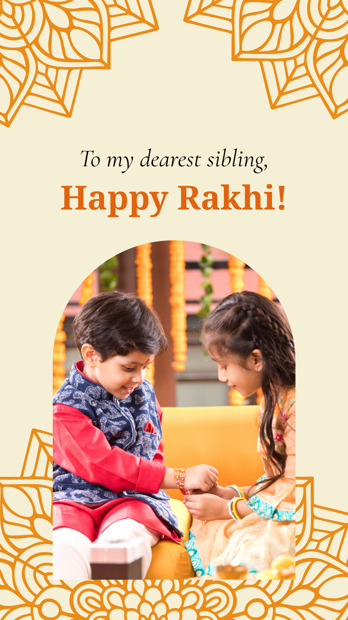 Free Minimalist Raksha Bandhan Quote Template