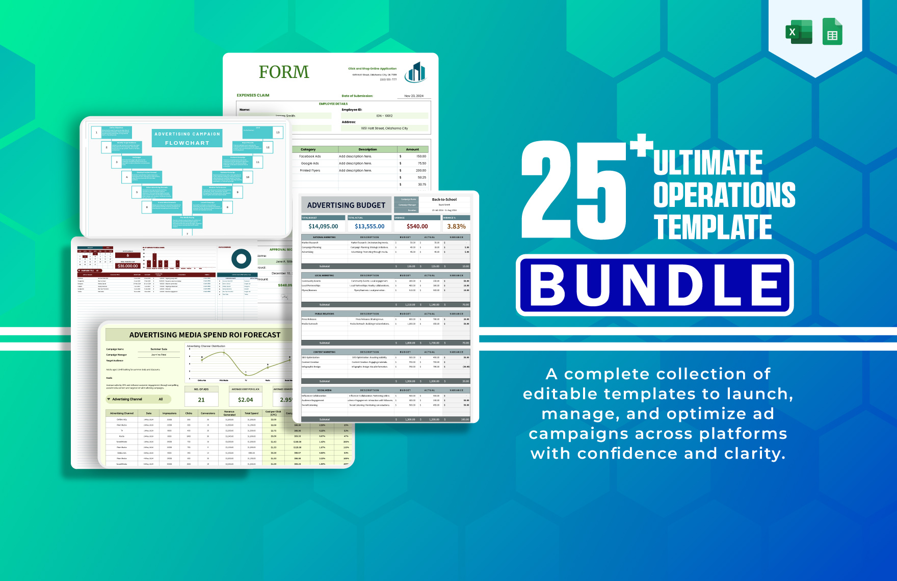 25+ Ready-to-Use Advertising Template Bundle in Excel, Google Sheets to Download