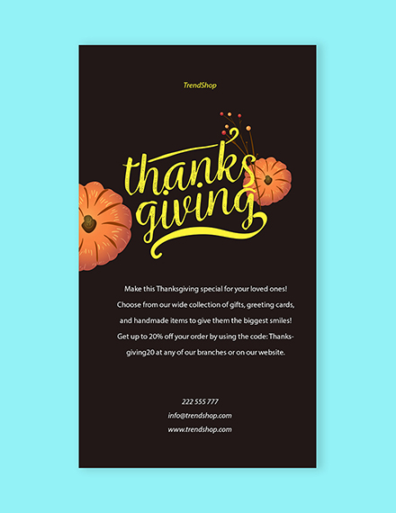 Free Thanksgiving Instagram Story Template to Edit Online