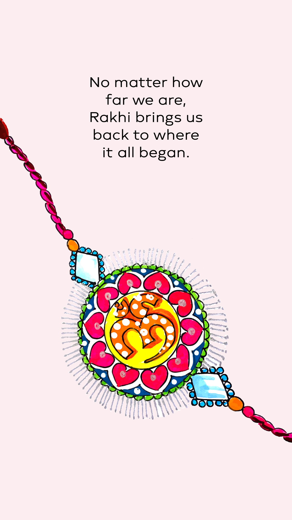 Free Raksha Bandhan Quote for Long Distance Sibling Template