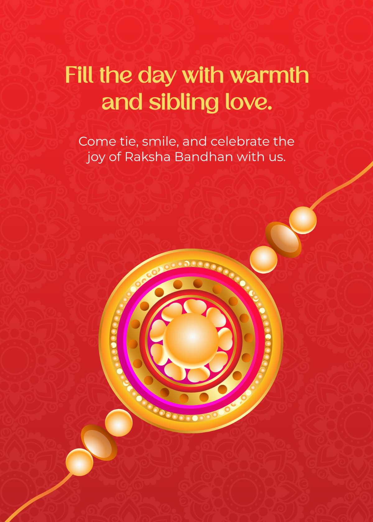 Free Raksha Bandhan Invitation Quote Template