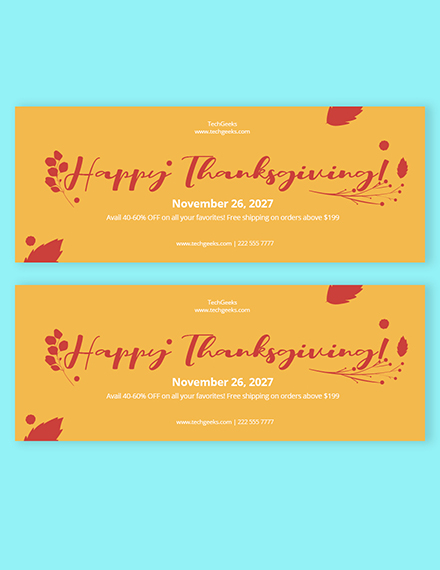 Free Thanksgiving Facebook Cover Photo Template to Edit Online