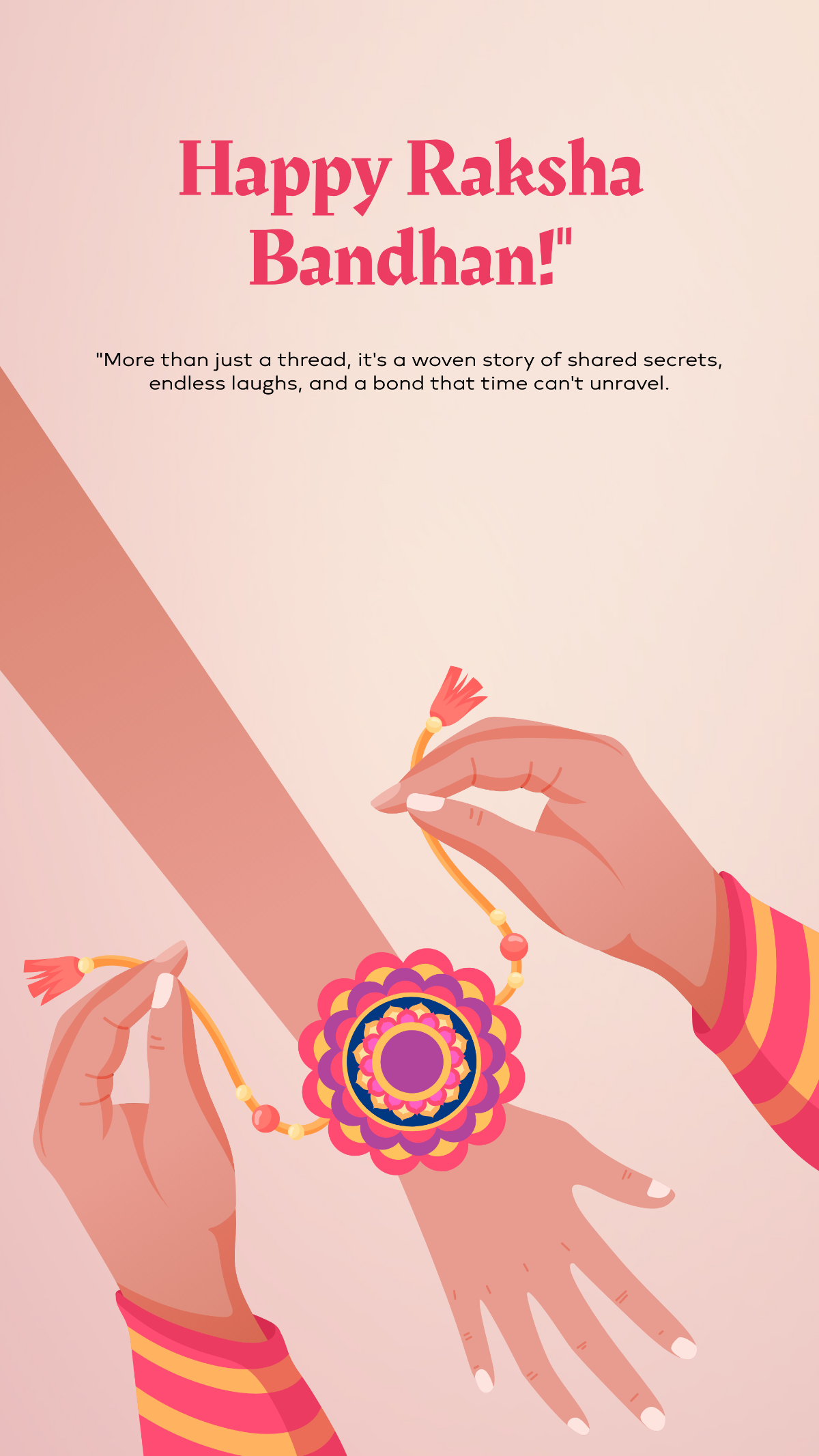 Free Creative Raksha Bandhan Quote Template