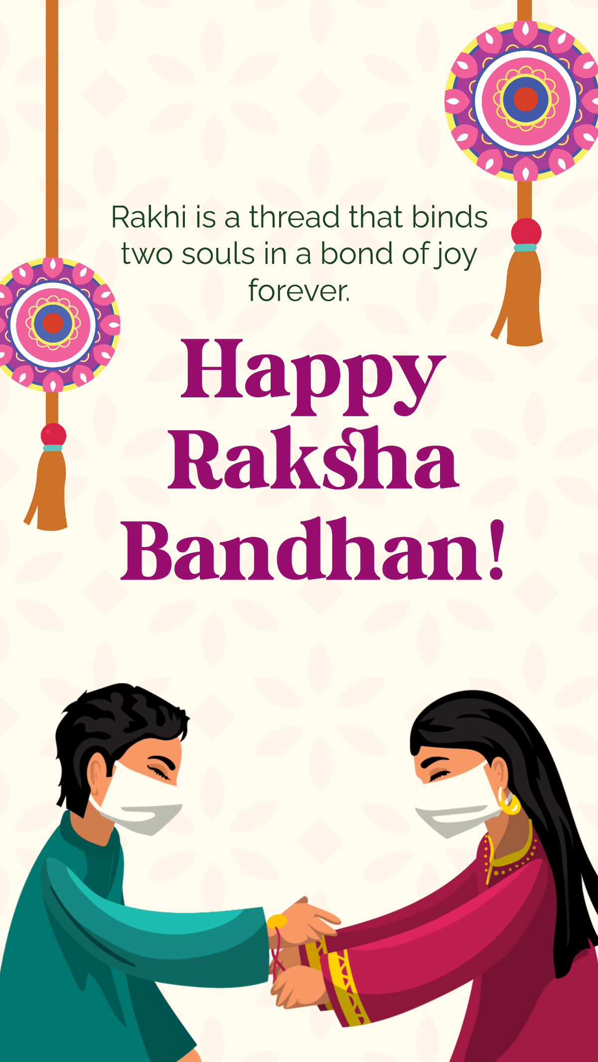 Free English Raksha Bandhan Quote Template