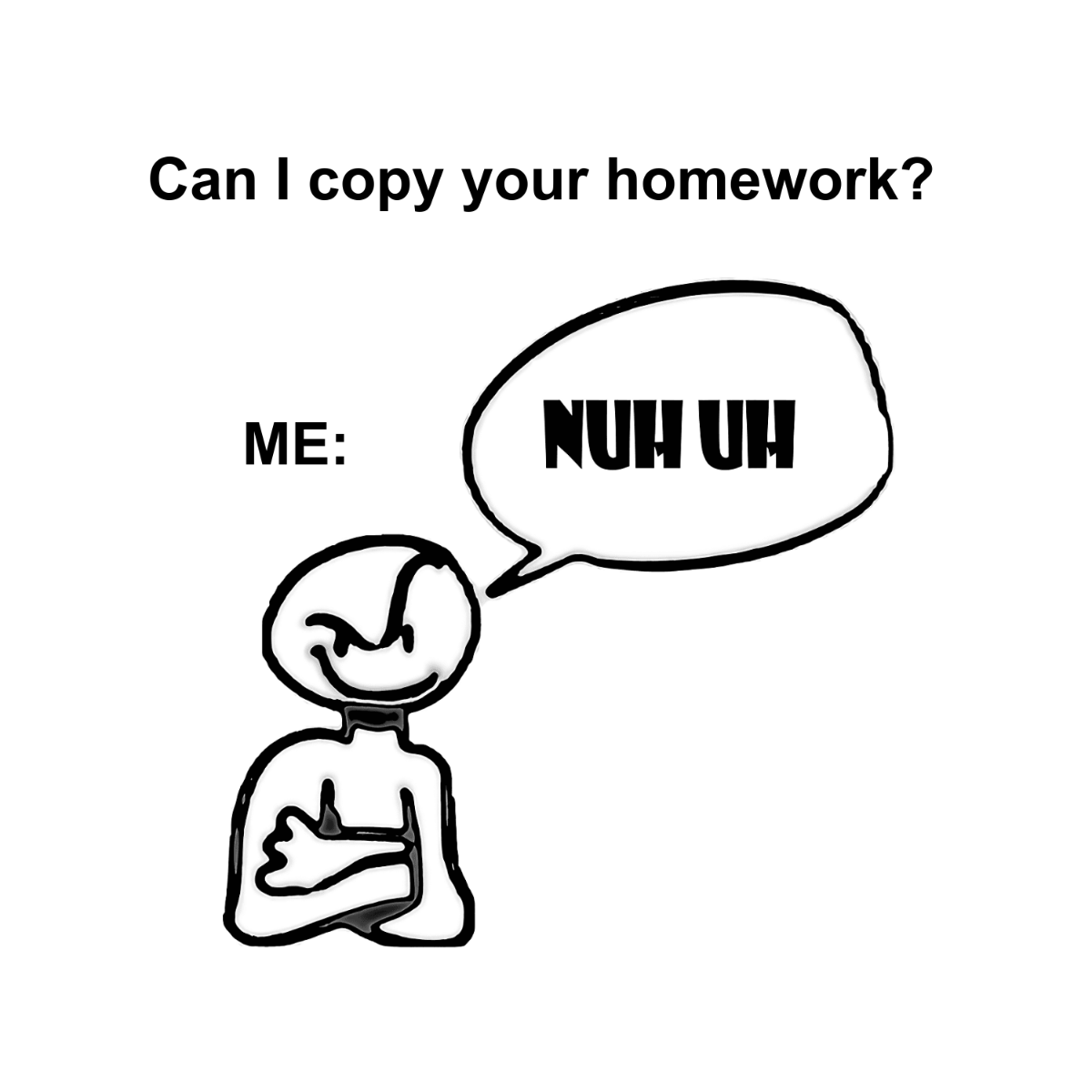 Free Nuh Uh Meme Template to Edit Online