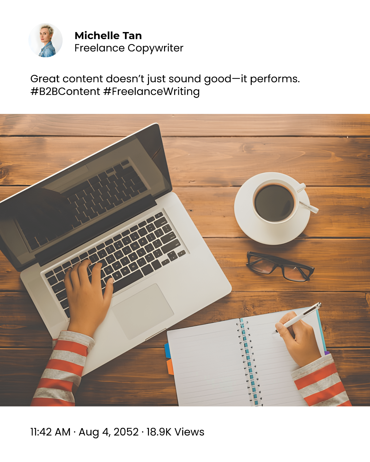 Simple Linkedin Post Profile Photo Template