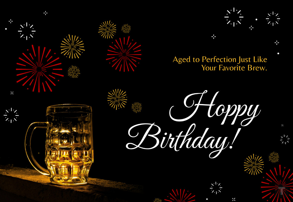 Free Birthday Beer Card Template