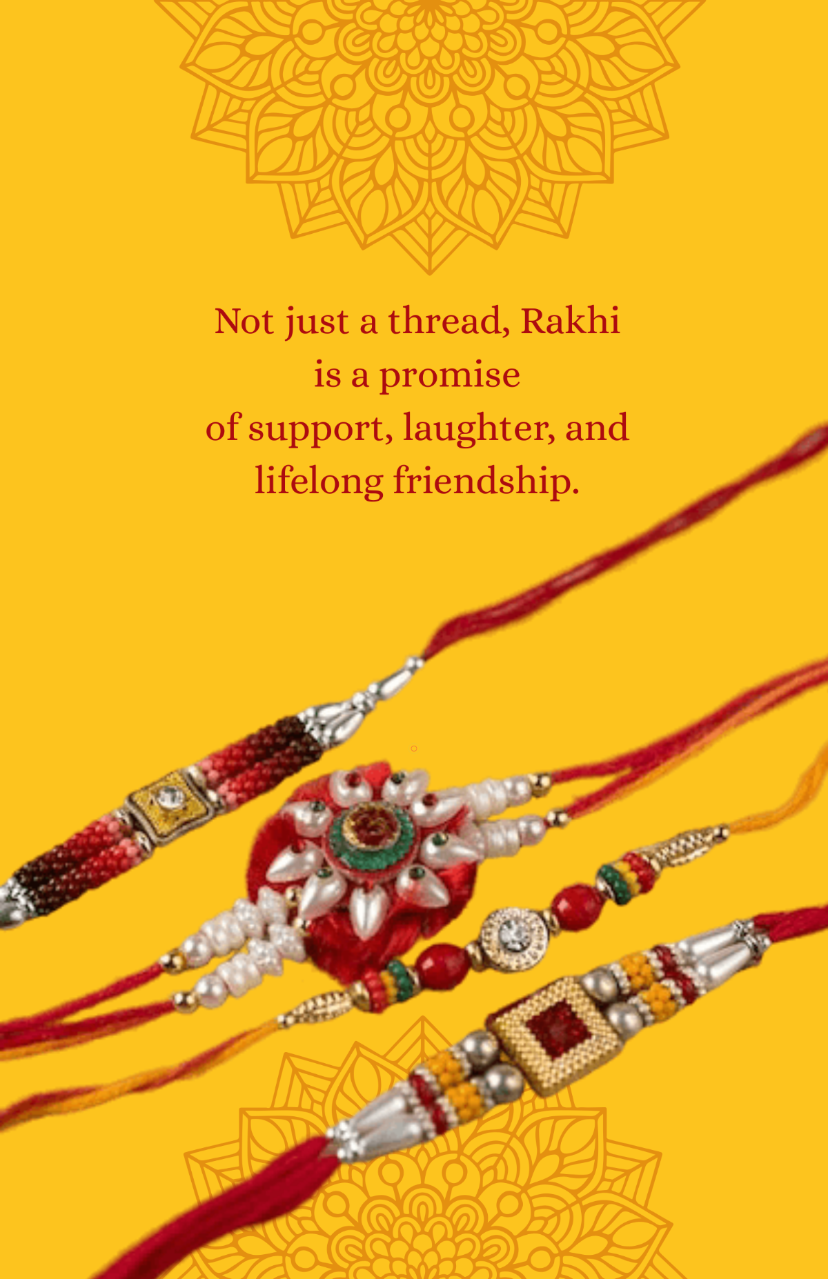 Free Raksha Bandhan Quote Poster Template