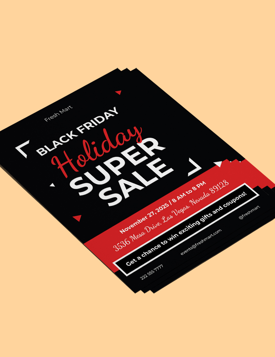 Free Black Friday Holiday Flyer Template