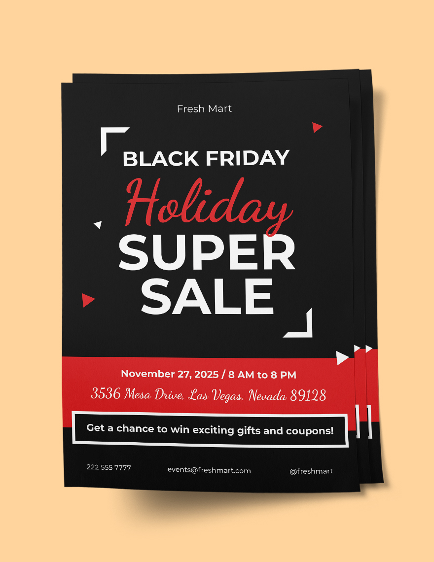 Free Black Friday Holiday Flyer Template